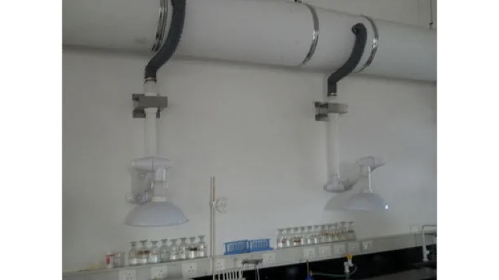 Ống hút khí độc gắn tường cho bàn thí nghiệm áp tường 