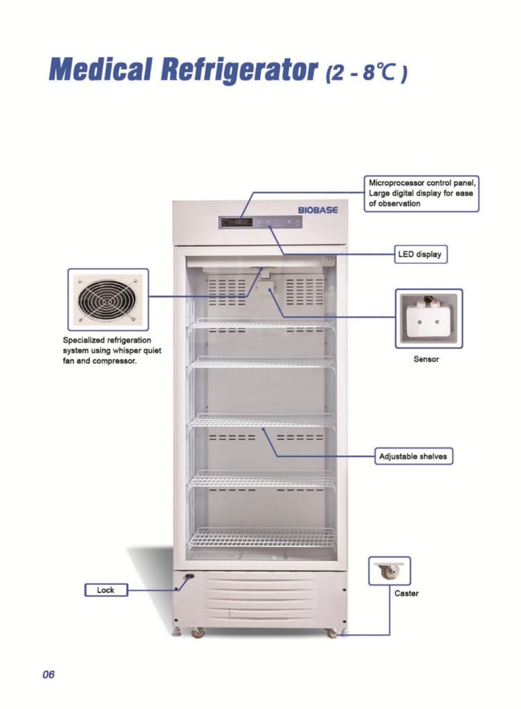 cấu tạo tủ lạnh bảo quản mẫu phòng thí nghiệm
