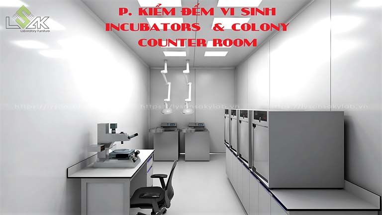 Phòng kiểm đếm vinh sinh phòng thí nghiệm nhà máy dược phẩm