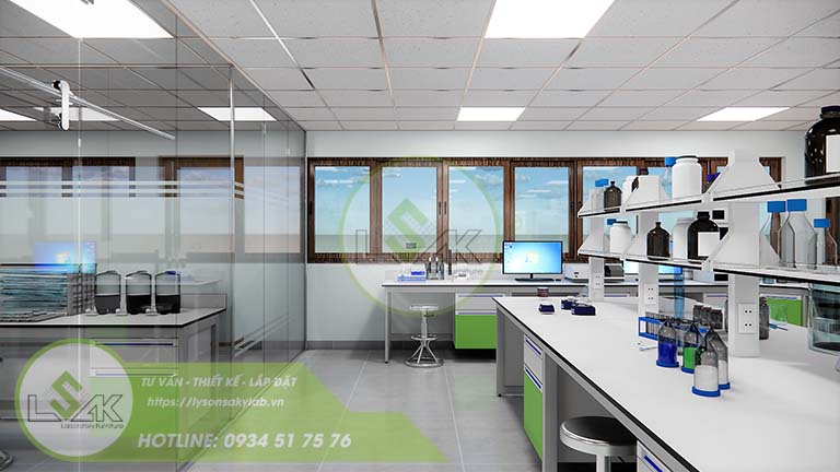 Thiết kế nội thất phòng lab nghiên cứu và Phát triển công nghệ sinh học