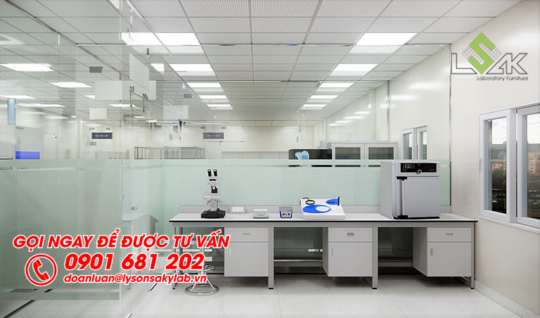 Phòng vi sinh thiết kế phòng thí nghiệm QA/QC/R&D sản xuất thực phẩm