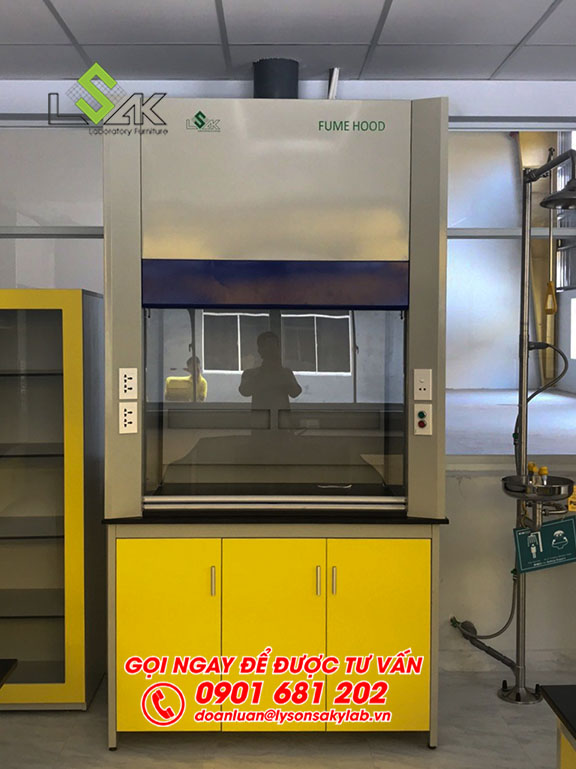 Tủ hút khí độc phòng thí nghiệm nhà lắp đặt tại máy sản xuất keo dán Công ty Techbond MFG (Việt Nam)