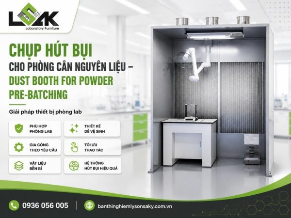 Chụp hút bụi cho phòng cân nguyên liệu – Dust Booth for powder pre-batching
