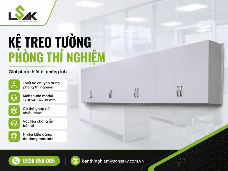 Kệ treo tường phòng thí nghiệm