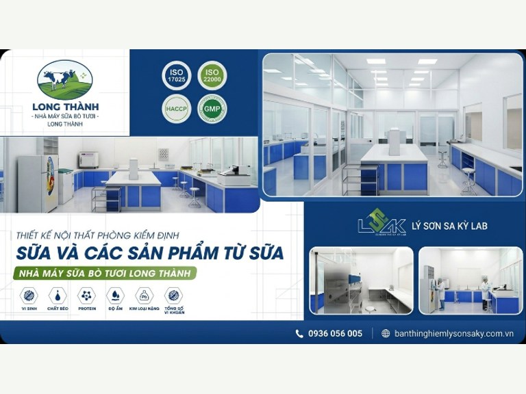 thiet ke noi that phong kiem dinh sua va cac san pham tu sua nha may sua bo tuoi long thanh