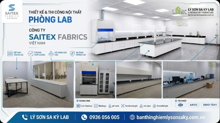 thiet ke noi that phong lab cong ty saitex fabrics viet nam