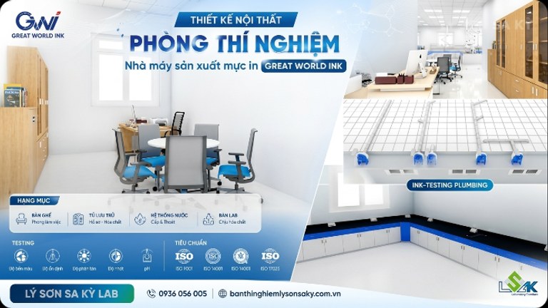 thiet ke noi that phong thi nghiem nha may san xuat muc in great world ink