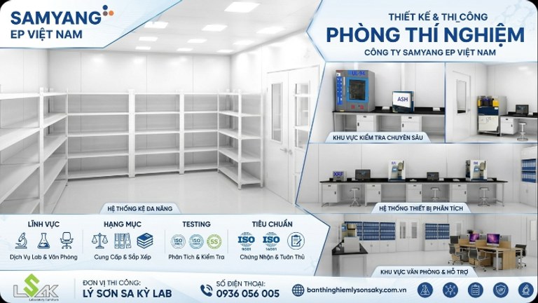 thiet ke phong lab cong ty samyang ep viet nam