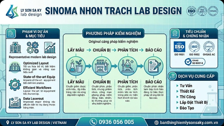thiet ke phong lab cong ty sinoma nhon trach