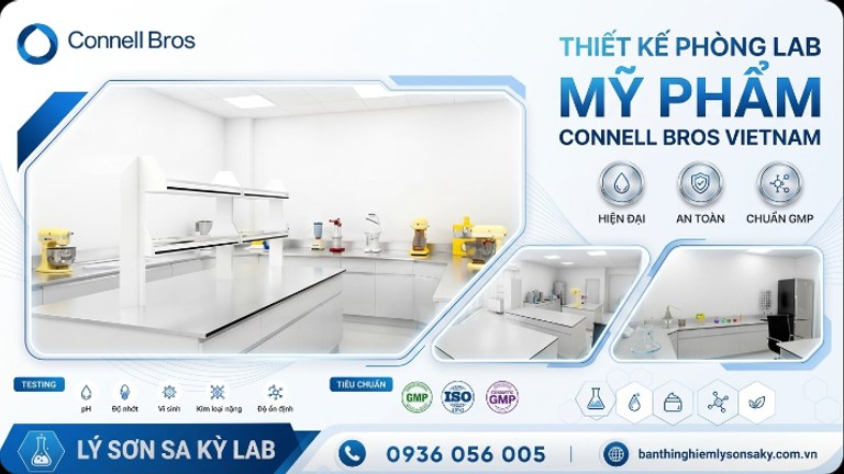 thiet ke phong lab my pham connell bros vietnam