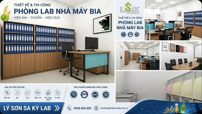 thiet ke phong lab nha may bia