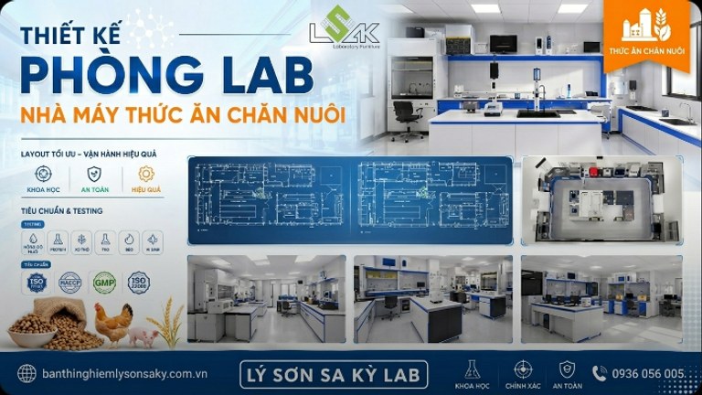 thiet ke phong lab nha may thuc an chan nuoi