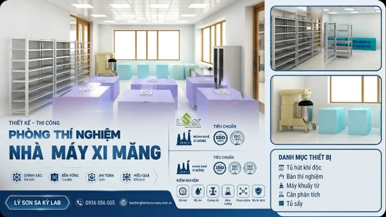 thiet ke phong thi nghiem nha may xi mang