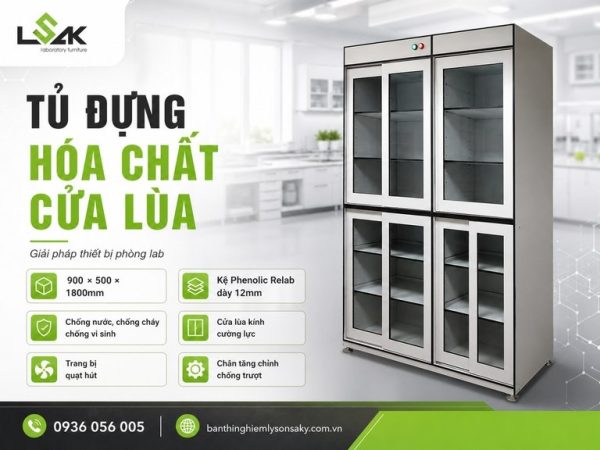 Tủ đựng hóa chất cửa lùa
