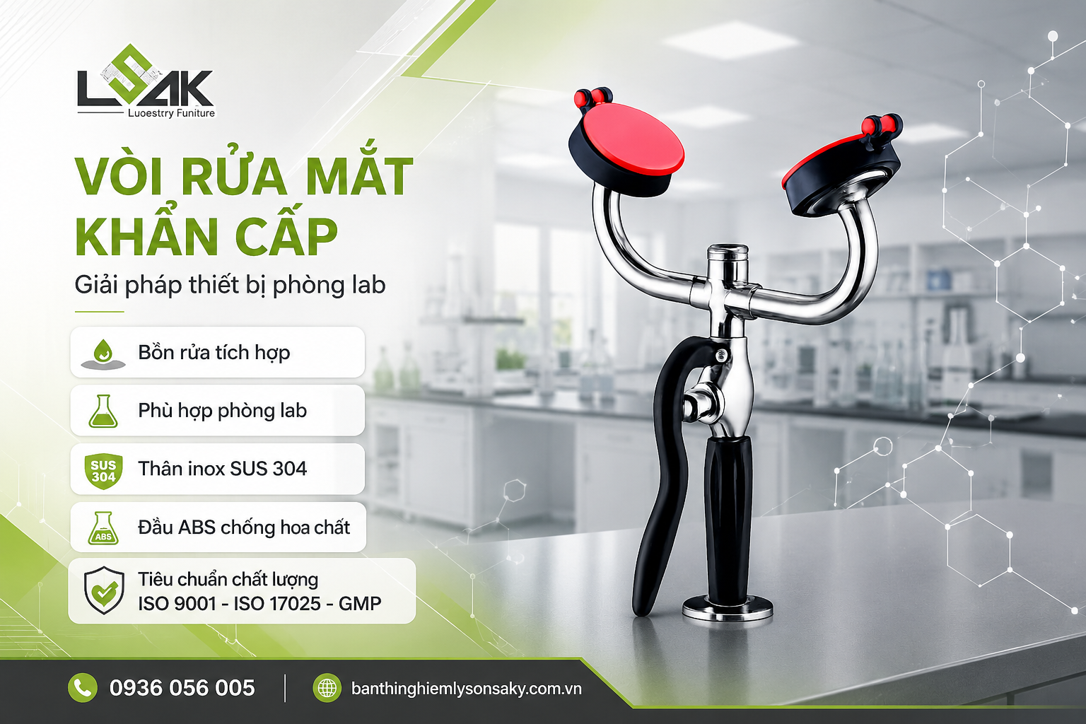 Vòi rửa mắt khẩn cấp