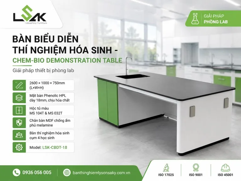 Bàn biểu diễn thí nghiệm hóa sinh - Chem-Bio Demonstration Table
