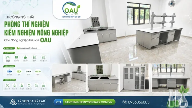 Thi công nội thất phòng thí nghiệm kiểm nghiệm nông nghiệp cho Nông nghiệp Hữu cơ OAU