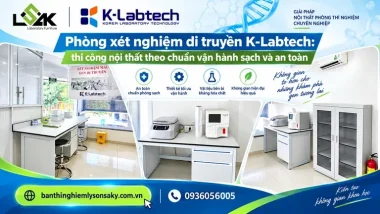 Phòng xét nghiệm di truyền K-Labtech: thi công nội thất theo chuẩn vận hành sạch và an toàn
