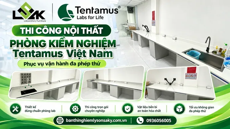 Thi công nội thất phòng kiểm nghiệm Tentamus Việt Nam phục vụ vận hành đa phép thử