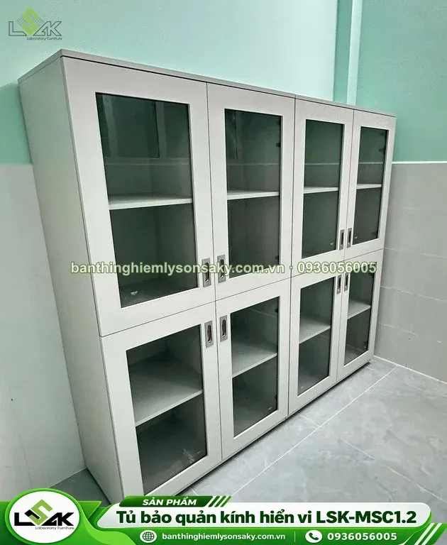 Tủ bảo quản kính hiển vi LSK-MSC1.2 thi công thực tế
