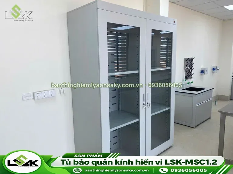Tủ bảo quản kính hiển vi LSK-MSC1.2 thi công thực tế
