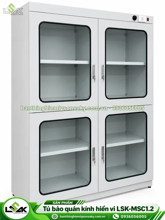 Tủ bảo quản kính hiển vi LSK-MSC1.2 thi công thực tế