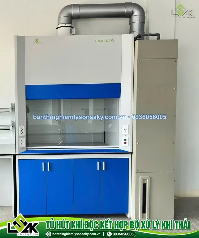 Tủ hút khí độc kết hợp bộ xử lý khí thải